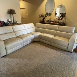 Z Gallerie Top-Grain Leather Power-Reclining Sectional (5-Piece) 