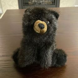 Vintage Folktails Adorable Black Bear Hand Puppet in Excellent Condition 9” long 