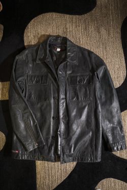Quicksilver Leather Jacket- Size S-L