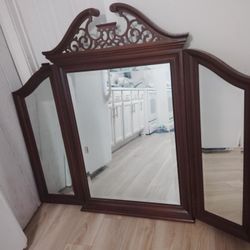 Cherry Wood Mirror 58x56 H