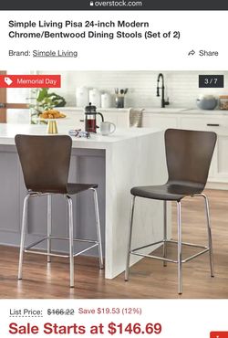 Simple Living Pisa 24” Stools Espresso NEW!