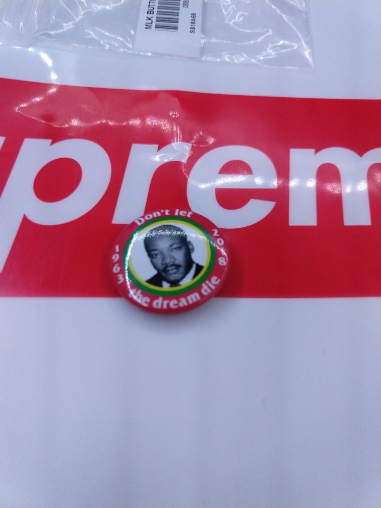 Supreme MLK button