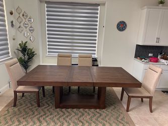 Dining Table Set + 1 Free Bonus Chair – free – with extendable leaf