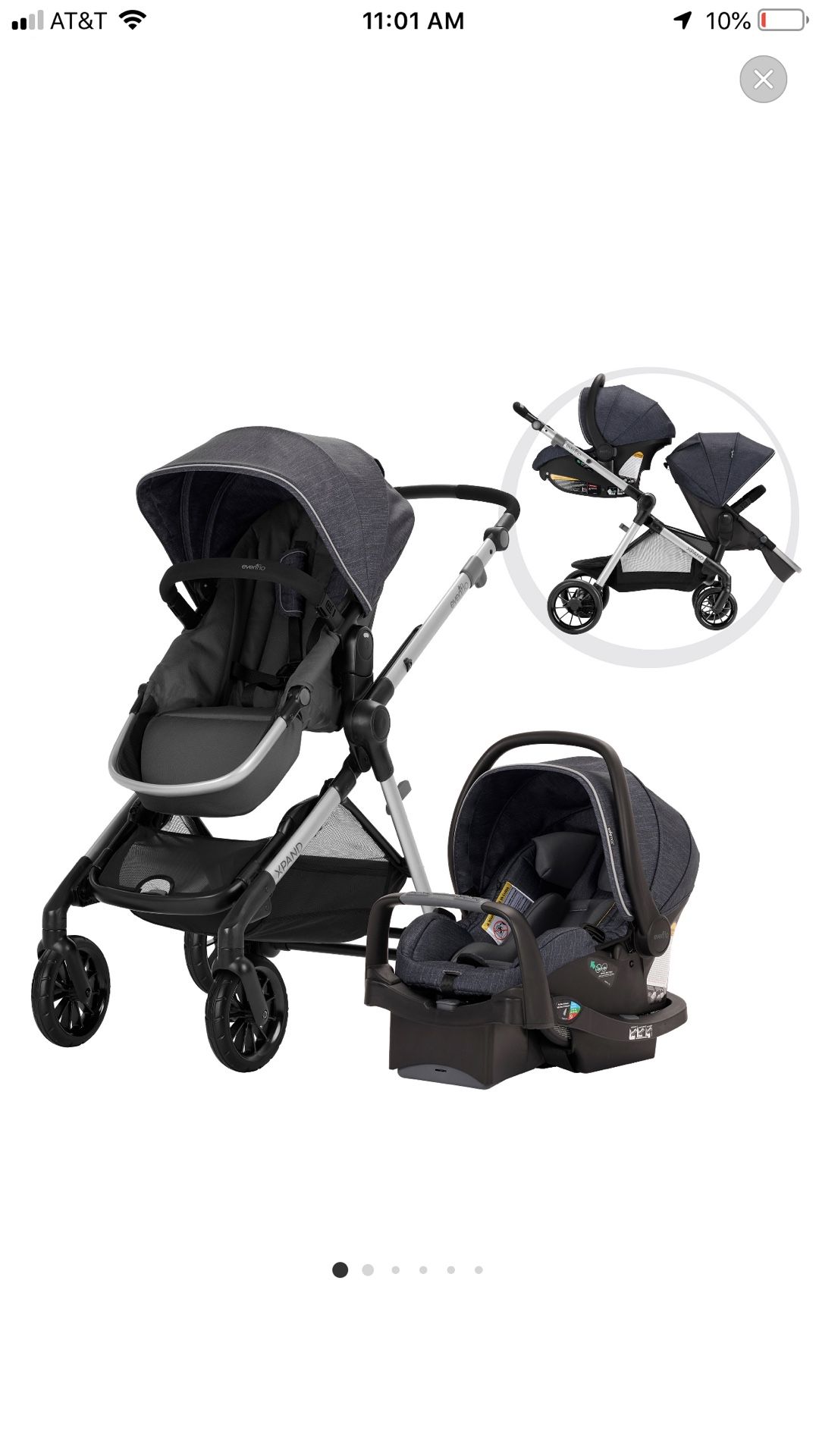 Evenflo Pivot Xpand with Safemax Car Seat Travel System