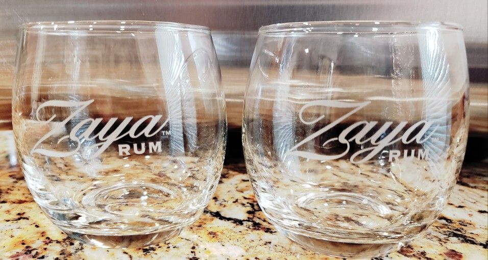 ZAYA RUM GLASS PAIR 2 FOR $5