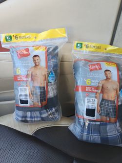 Hanes Ultimate Tagless Boxers XL 6-Pack x2