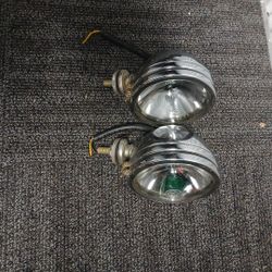 2 Chrome Lights Vintage