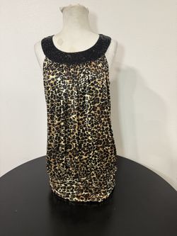 City Triangles Leopard Print Mini Dress Size M Y2K Party Dress