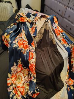 Blue with floral print