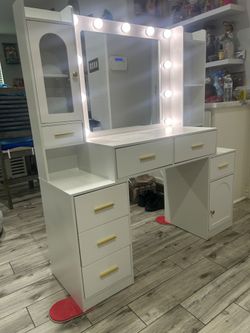 White vanity