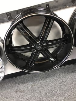 24" blk/milled karma wheels 6 x139