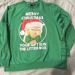 Holiday Christmas Cat Crewneck