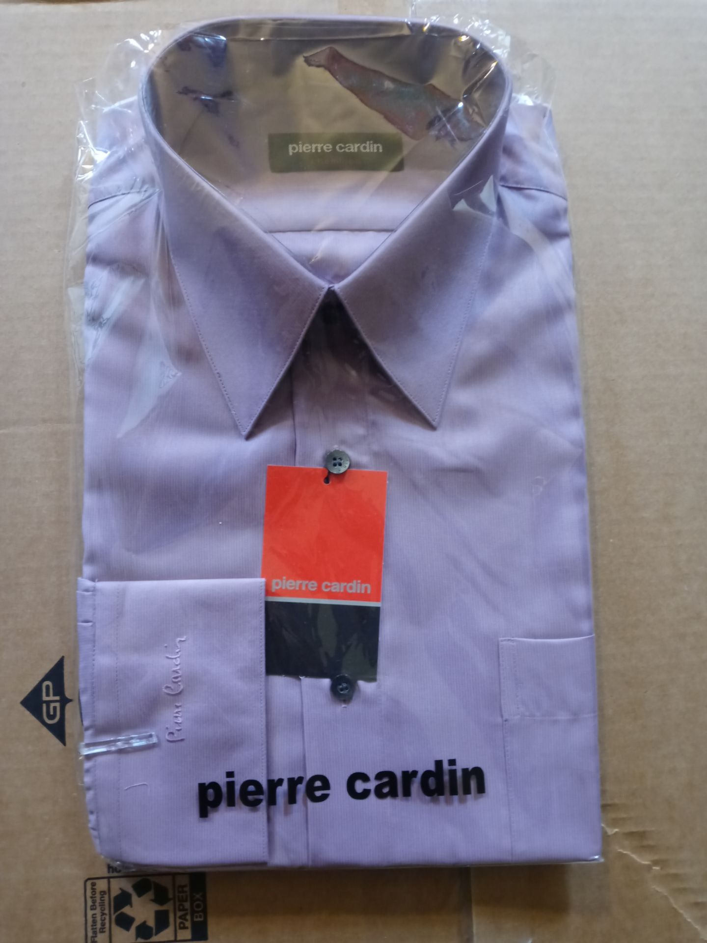 Brand-new, 2 name-brand men's dress shirts and one match tie, in unopened packs
