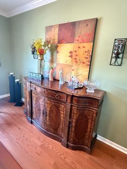 Stunning Inlaid Wood Sideboard