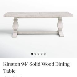 Kinston 94” Solid Wood Dining Table 