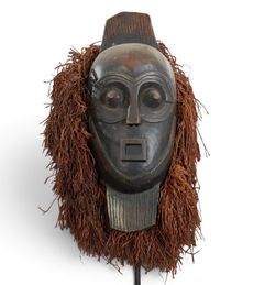 African Mask On Metal Stand