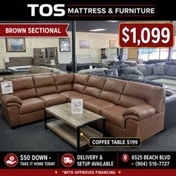 Leather Sectional 🚚WE DELIVER🚚