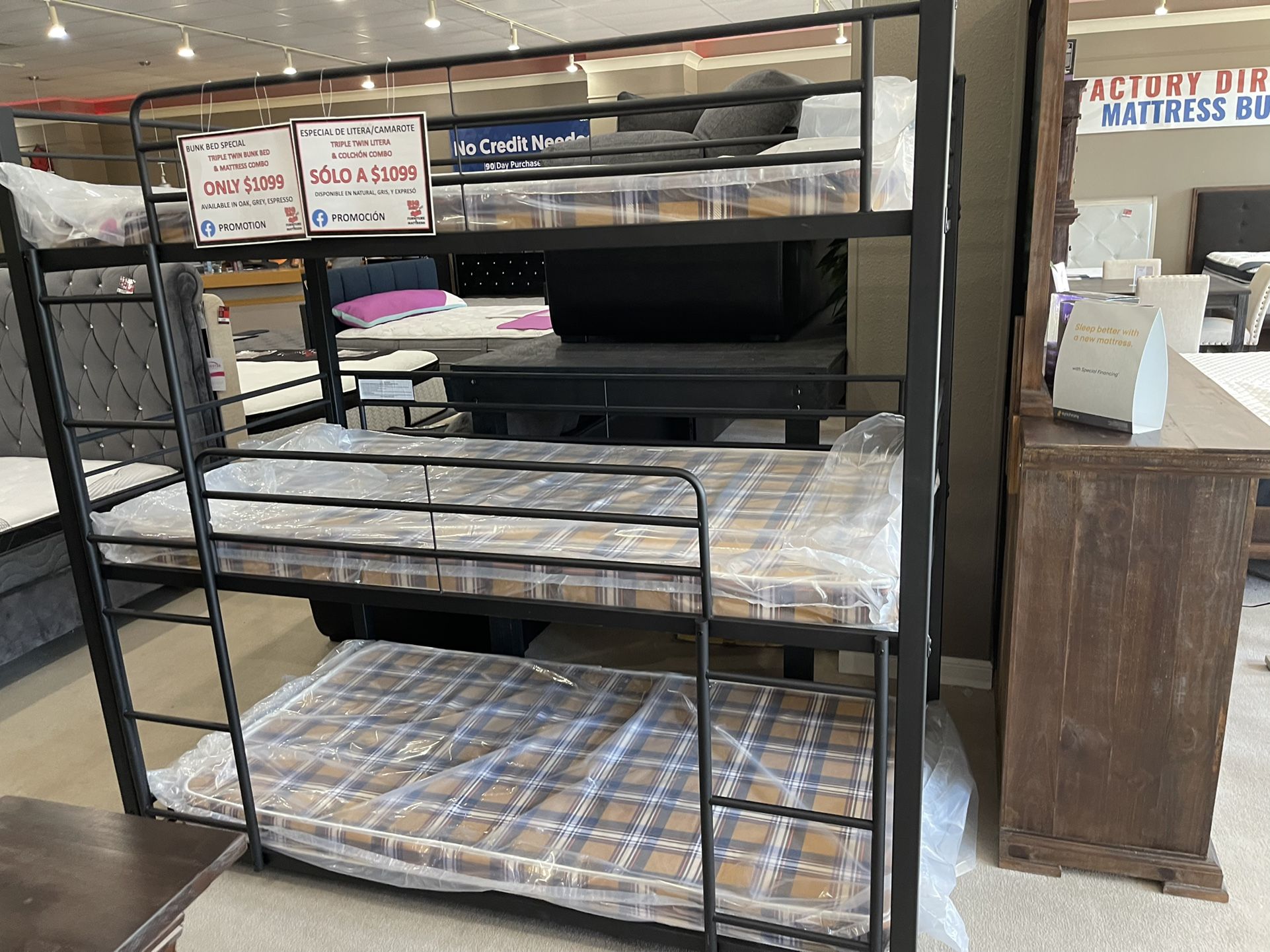 Triple Decker Bunk Bed On Sale Now !! 