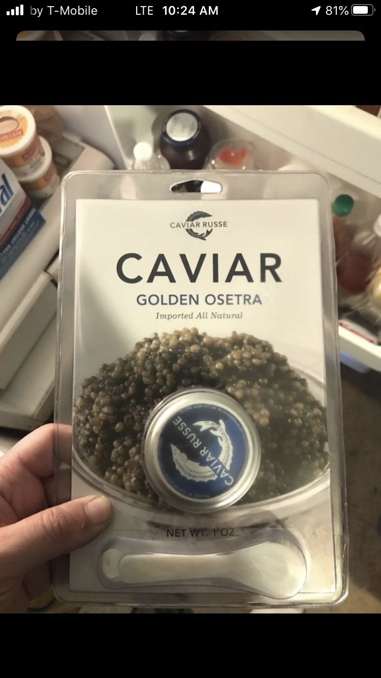 Caviar 1 ounce with pearl spoon BY Caviar Russe