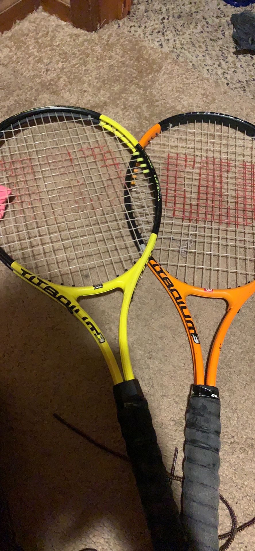 Wilson Titanium 3 tennis rackets with cases