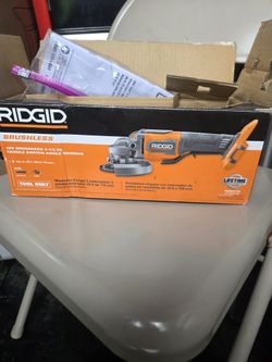 “NEW RIDGID 18V Brushless 4-1/2” Paddle Switch Angle Grinder – Tool Only”