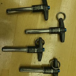4 Jergens 801041 T-Handle Kwik-Lok Stainless Steel QuickRelease Pins 3/8 X 2