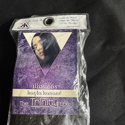 Kayla Kanane  100% human Hair 1B Black 12”