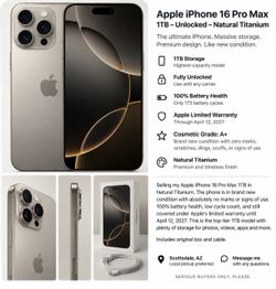 iPhone 16 Pro Max 1TB Unlocked