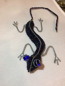 Wired multi colored beaded lizard.