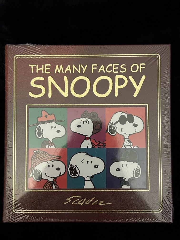 The Many Faces Of Snoopy Hardcover SEALED book, Charlie Brown, peanuts, Premium bound.
product is a hardcover book titled "The Many Faces of Snoopy