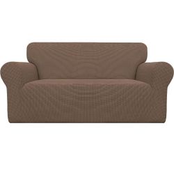 Easy-Going Stretch Loveseat Slipcover 1-Piece Sofa Cover Furniture Protector Couch Soft with Elastic Bottom for Kids Polyester Spandex Jacquard Fabric