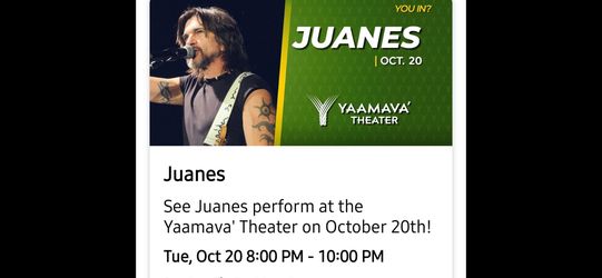 JUANES CONCERT TICKETS