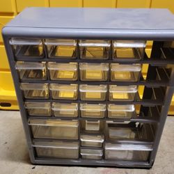 Gray small parts drawers organizer
