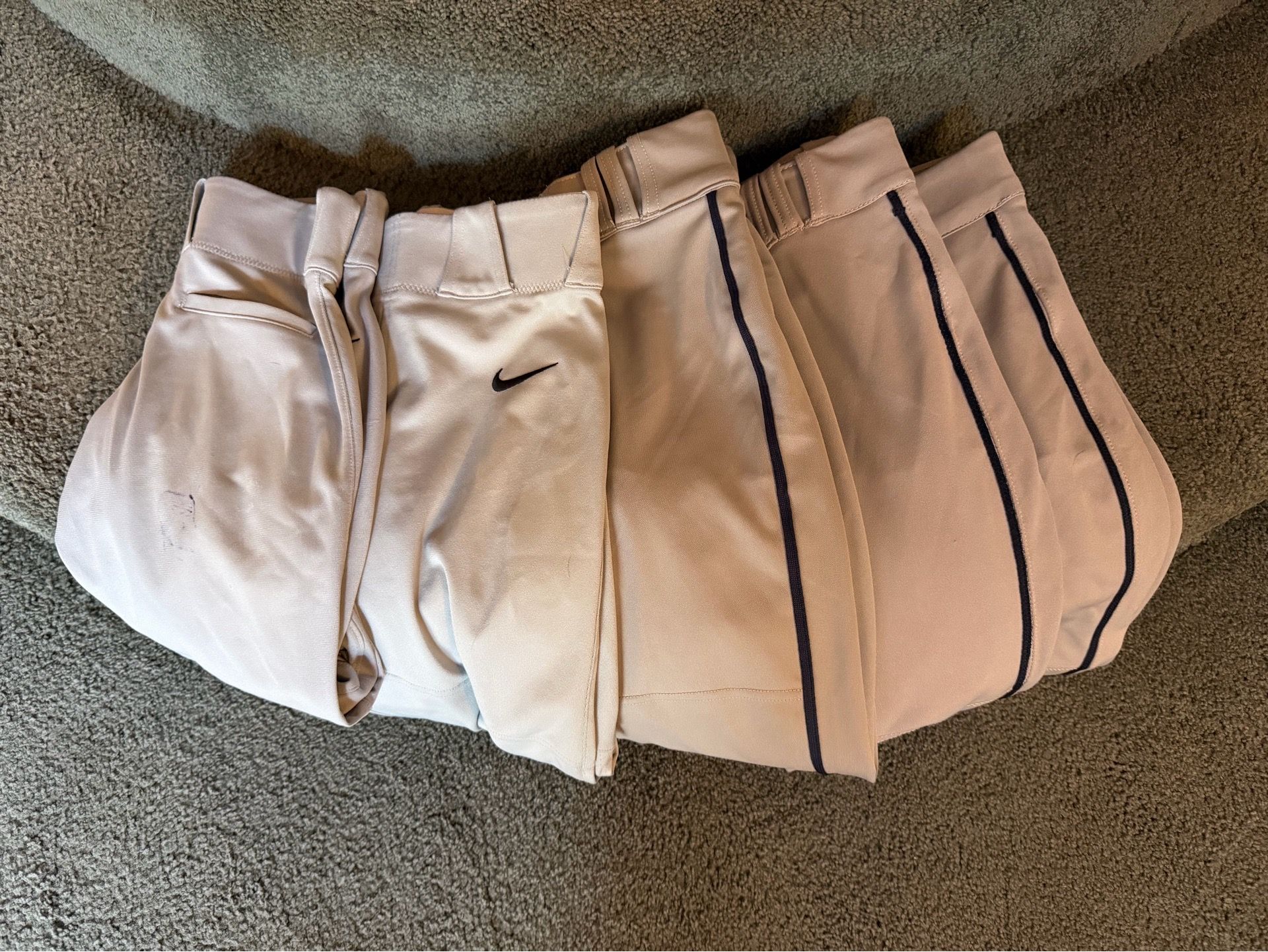 Used Lot of 5 YM grey pants w braid