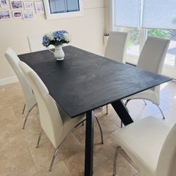 🔥 FREE 6 Chairs with Modern Dining Table - Only $40!