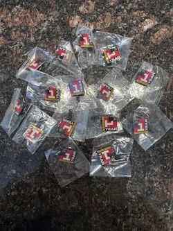 McDonald’s 1 Year Anniversary Employee Pins – Lot of 14 – Collectible