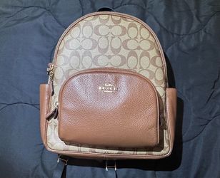 Coach signature brown backpack
