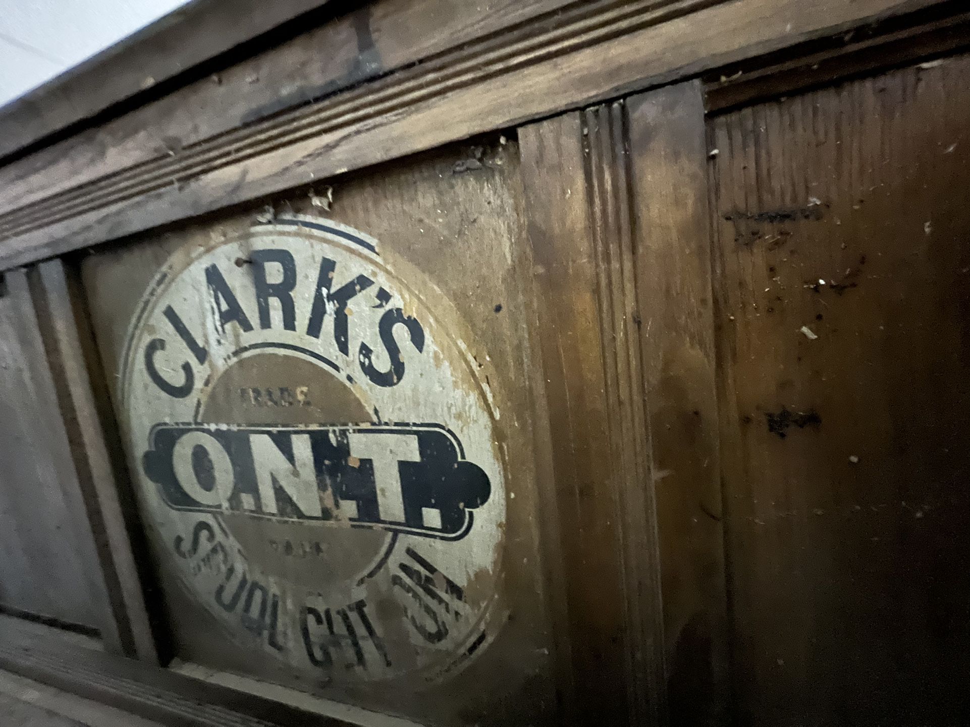 Antique Clarks Thread Cabinet