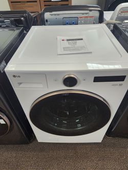 5.0 cu. ft. Stackable Smart Front Load Washer in White with Al Digital Dial, Steam and TurboWash360