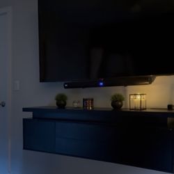 Modern LED TV Stand / Floating Media Console – Versatile Setup