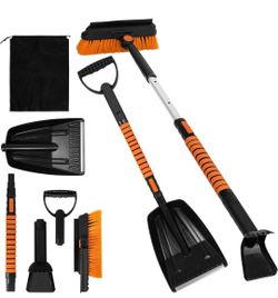 Extendable Ice Scraper and Snow Shovel for Car
