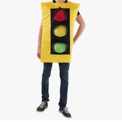 Dress Up America Traffic Light Costume and Safety Cone Hat - For Men (one size)