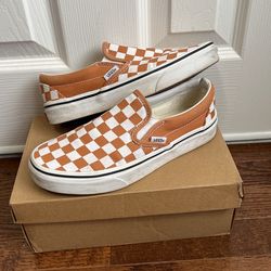 Checkered Vans Slip Ons