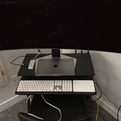 MacBook Pro + Samsung Odyssey 49” Curved Monitor + Apple Magic Keyboard + Trackpad