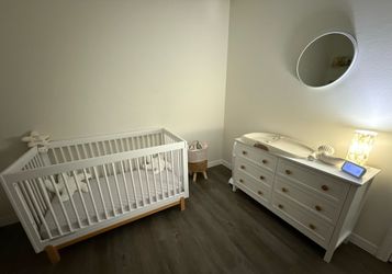 Baby Crib + Dresser Set