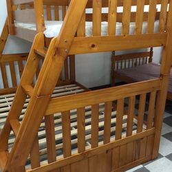 NEW BUNK BED FULL OVER TWIN WITH NEW MATTRESS INCLUDED