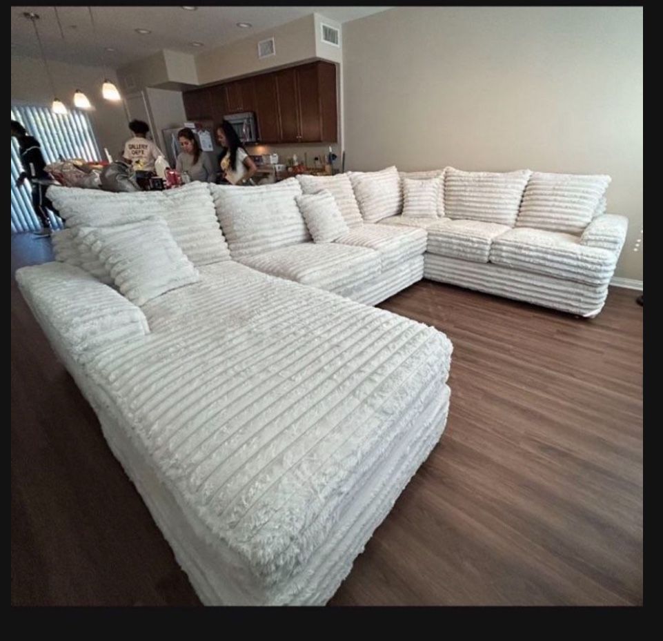 Brand New Elegant Comfy Corduroy Sectional Set