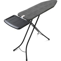 
Brabantia Ironing Board (49x15 in, Size B) - Denim Black, Stainless Steel, Cotton, 7 Height Options, Extra Large Steam Unit Holder, Non-Slip Feet, An