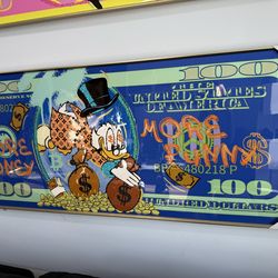 Blue duck glossy canvas wall art