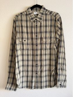Saint Laurent Button Up Long Sleeve Shirt New Size M